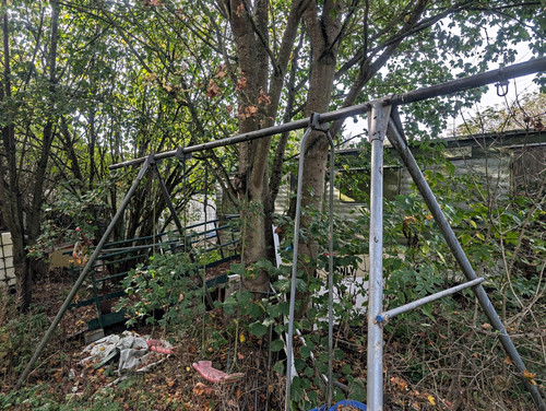 Outdoor metal frame swing - outdoor, a-frame