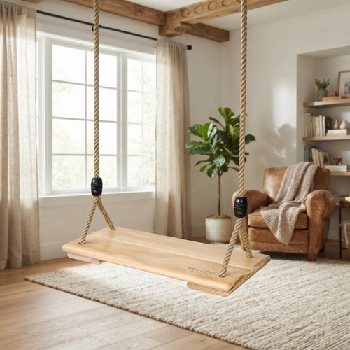 Elegant beech wood swing - wood, seat