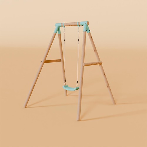 Single wooden swing - wooden,