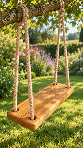 Sustainable oak garden swing - sustainable,