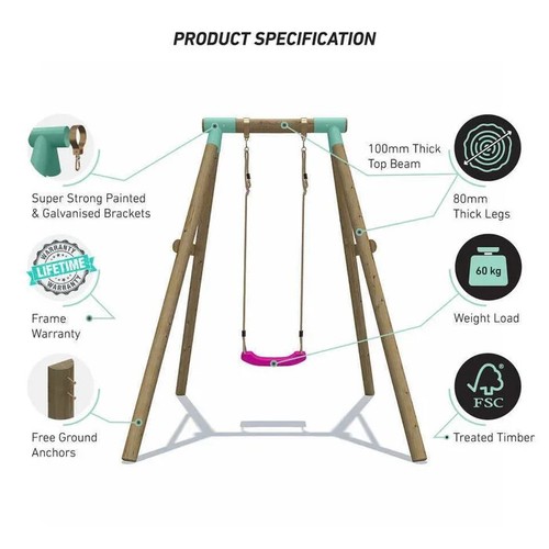 Wild kids wooden swing set - wild,