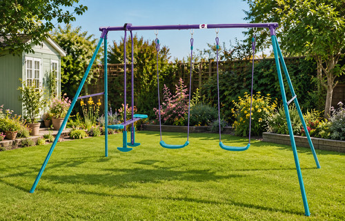 Seat garden swing - station, for