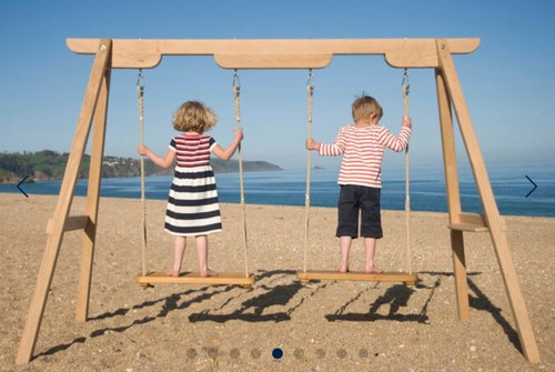 Oak wooden garden swing rhs - wooden,