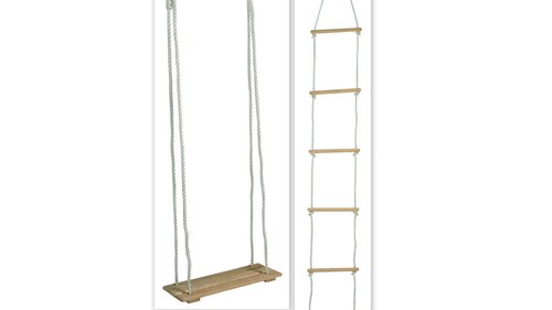 Swing rope ladder climbing - swing-, ladder-