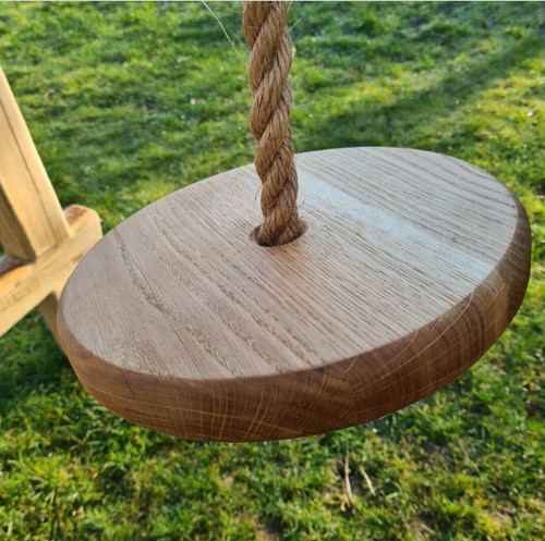 Sustainable oak garden swing - oak,