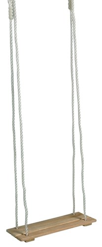 Wooden swing seat with ropes - wooden,