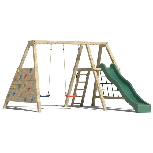 Timber adventure swing set - timber,