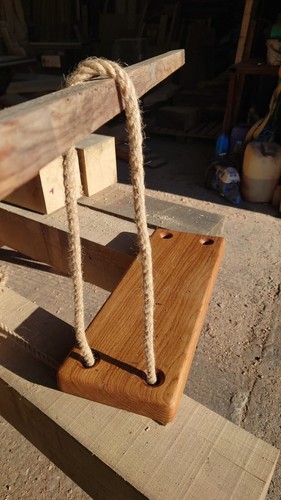 Sustainable oak garden swing - sustainable,